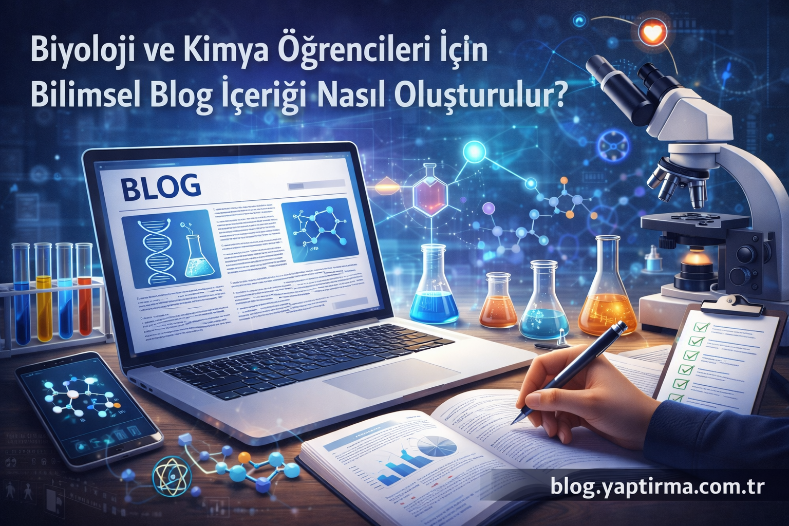 Read more about the article Biyoloji ve Kimya Öğrencileri İçin Bilimsel Blog İçeriği Nasıl Oluşturulur?