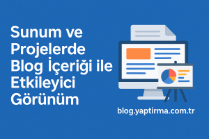 Read more about the article Sunum ve Projelerde Blog İçeriği ile Etkileyici Görünüm