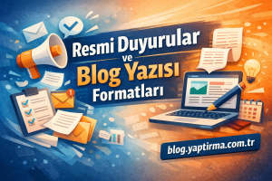 Read more about the article Resmi Duyurular ve Blog Yazısı Formatları