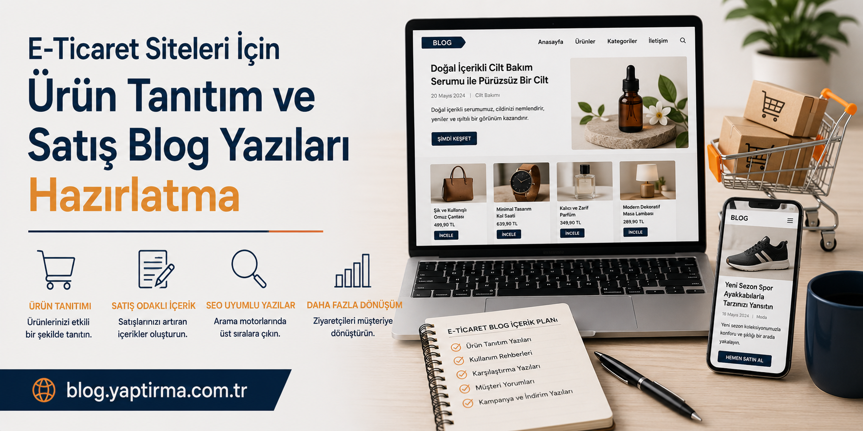Read more about the article E-Ticaret Siteleri İçin Ürün Tanıtım ve Satış Blog Yazıları Hazırlatma